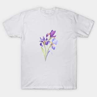 Iris Flowers Small Bouquet T-Shirt